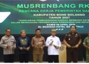 Bupati Bone Bolango, Ismet Mile bersama Wakil Bupati Bone Bolango, Risman Tolinguhu hadiri pembukaan Musrenbang RKPD Kabupaten Bone Bolango 2027. (Foto Istimewa)