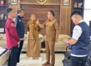 Wakil Bupati Boalemo Lahmuddin Hambali menerima kunjungan Tim survey Kampung Nelayan Merah Putih. (Foto Istimewa)