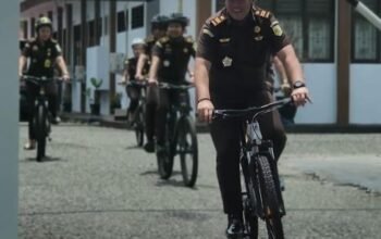 Kejari Bone Bolango Luncurkan Pelayanan Hukum Keliling Bersepeda. (Foto Istimewa).