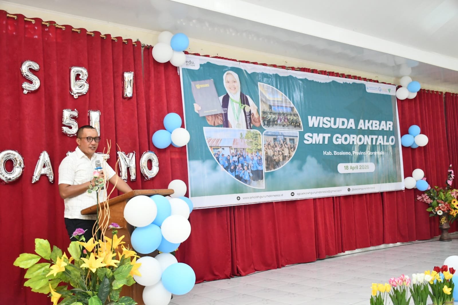 Lahmuddin Hambali Apresiasi Sekolah Guru Indonesia, Bantu Pemkab Boalemo Tingkatkan Kapasitas Guru di Boalemo. (Foto Prokopim)