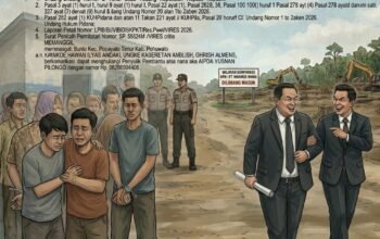 Ilustrasi Warga Popayato yang Dipolisikan (Gambar Ilustrasi ini dibuat dengan Ai)