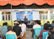 Bupati Boalemo Rum Pagau sampaikan program unggulan Pemkab Boalemo ke Petani Wonosari di sektor pertanian. (Foto Prokopim)