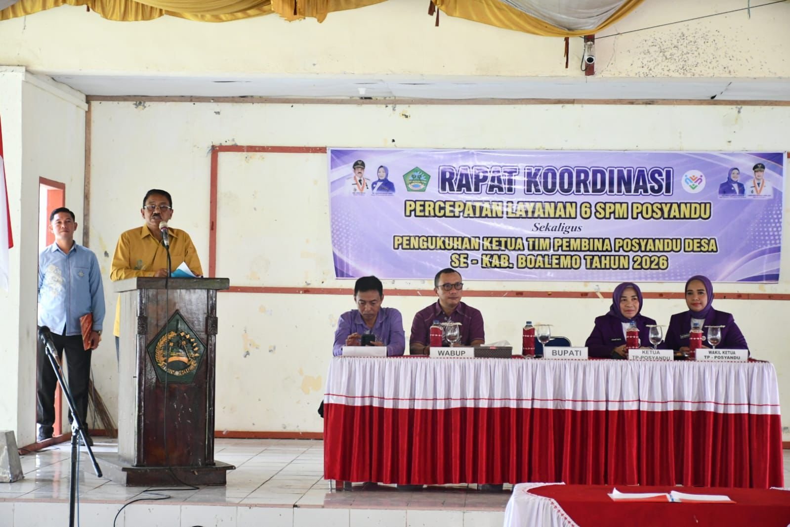 Rapat Koordinasi Percepatan Pelayanan 6 SPM Posyandu di Boalemo. (Foto Prokopim)