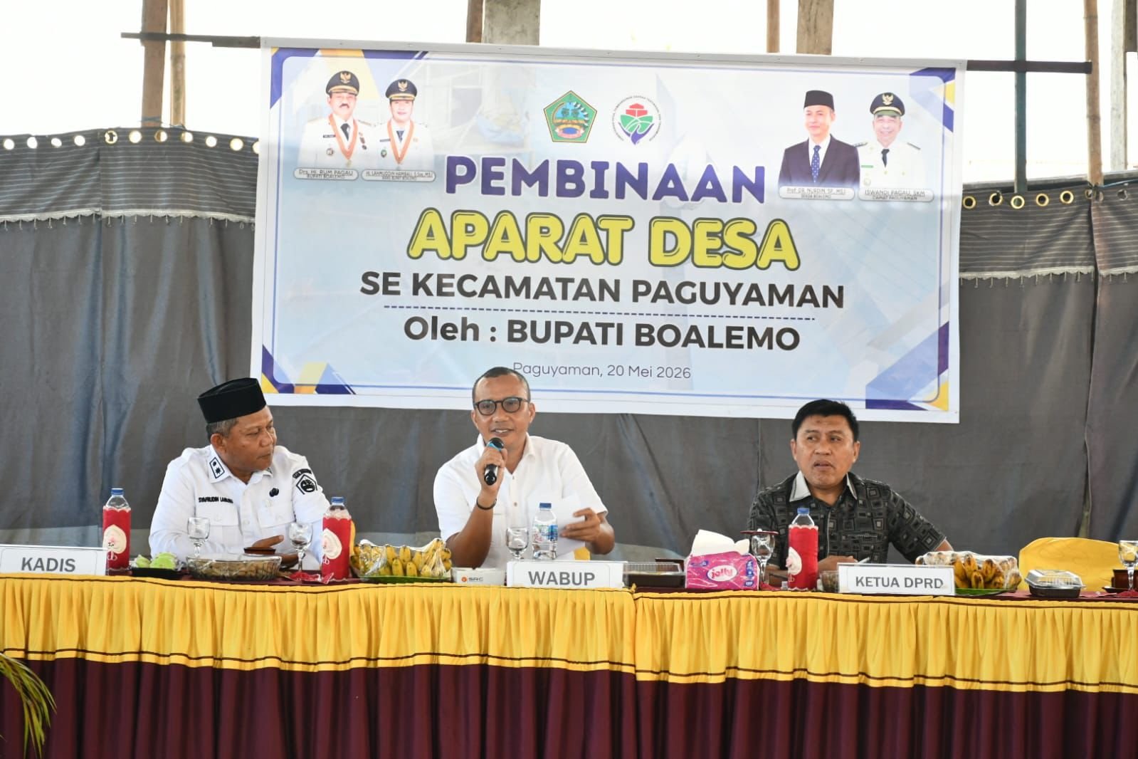 Wakil Bupati Boalemo Lahmuddin Hambali Minta Desa Usulkan Kembali Warga Miskin. (Sumber Foto: Prokopim)