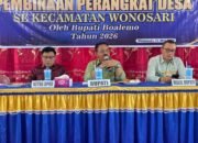 Pembinaan Perangkat Desa se-kecamatan Wonosari, Kamis 21 Mei 2026. (Sumber Foto: Prokopim)