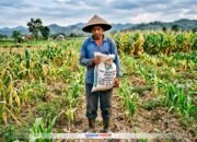 Ilustrasi petani jagung