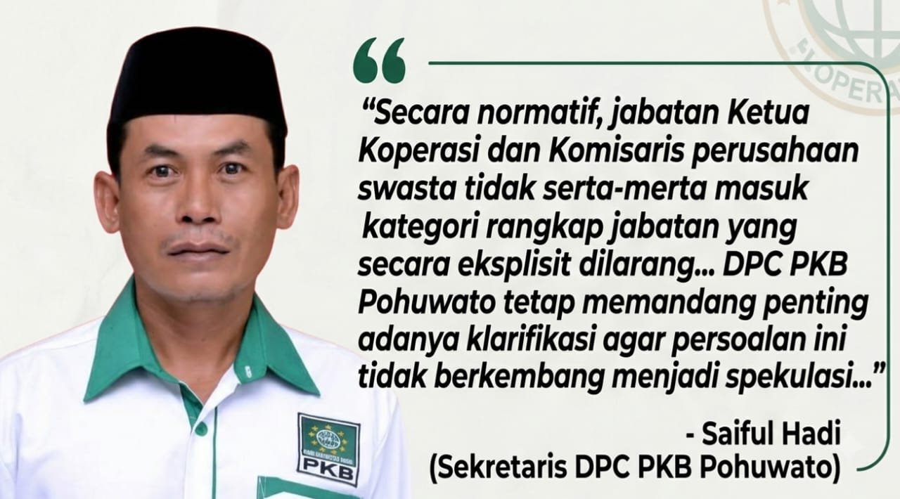 Sekretaris DPC PKB Pohuwato, Saiful Hadi