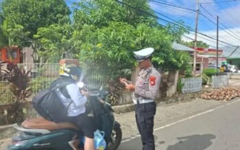 Satuan Lalulintas Polres Boalemo, Gelar Razia Kendaraan. (Foto Istimewa)