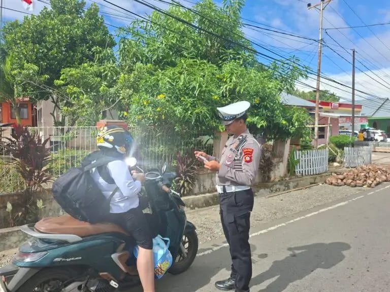 Satuan Lalulintas Polres Boalemo, Gelar Razia Kendaraan. (Foto Istimewa)