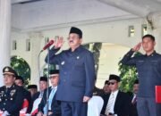 Bupati Rum Pagau pimpin upacara Hari Lahir Pancasila. (Sumber Foto: Prokopim)