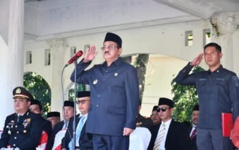 Bupati Rum Pagau pimpin upacara Hari Lahir Pancasila. (Sumber Foto: Prokopim)