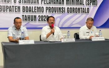 Bupati Boalemo, Rum Pagau Membuka Kegiatan Peningkatan Kapasitas Kader Posyandu. (Foto: Prokopim)