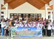 Pelepasan Kontingen Pekan Nasional ( PENAS ) Petani Nelayan XVII Kabupaten Boalemo Menuju Provinsi Gorontalo. (Sumber Foto: Prokopim/Arif)