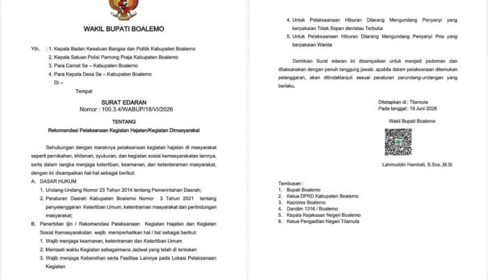 Jaga Moralitas, Pemkab Boalemo Larang Penyanyi Seksi dan Pria Berpakaian Wanita di Acara Hajatan