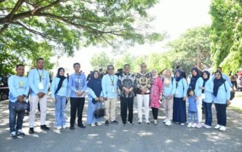Bupati Boalemo, Rum Pagau bersama Wabup Boalemo, Lahmuddin Hambali Hadiri PENAS XVII di Gorontalo. (Sumber Foto: Prokopim/Arif)