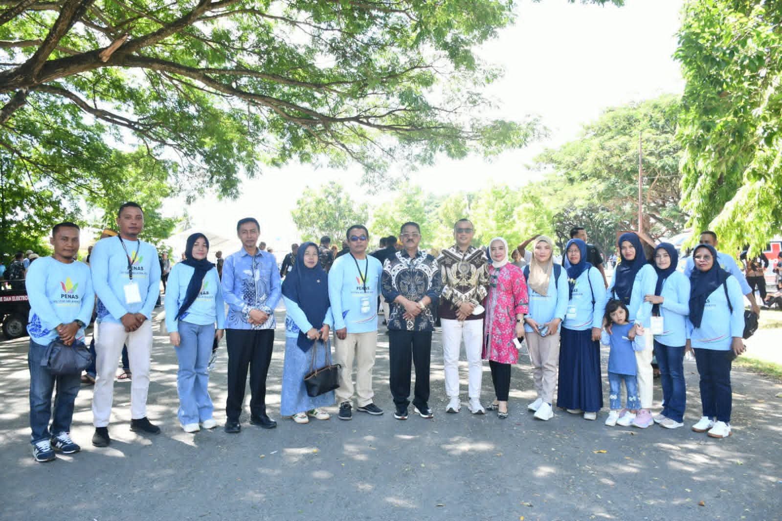 Bupati Boalemo, Rum Pagau bersama Wabup Boalemo, Lahmuddin Hambali Hadiri PENAS XVII di Gorontalo. (Sumber Foto: Prokopim/Arif)