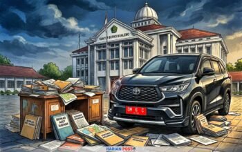Ilustrasi Mobil Dinas Sekda Boalemo yang Dipinjamkan ke Kejaksaan Tinggi, Padahal Belum Terdaftar Dibagian Aset.(Foto: Isham/harianpost)