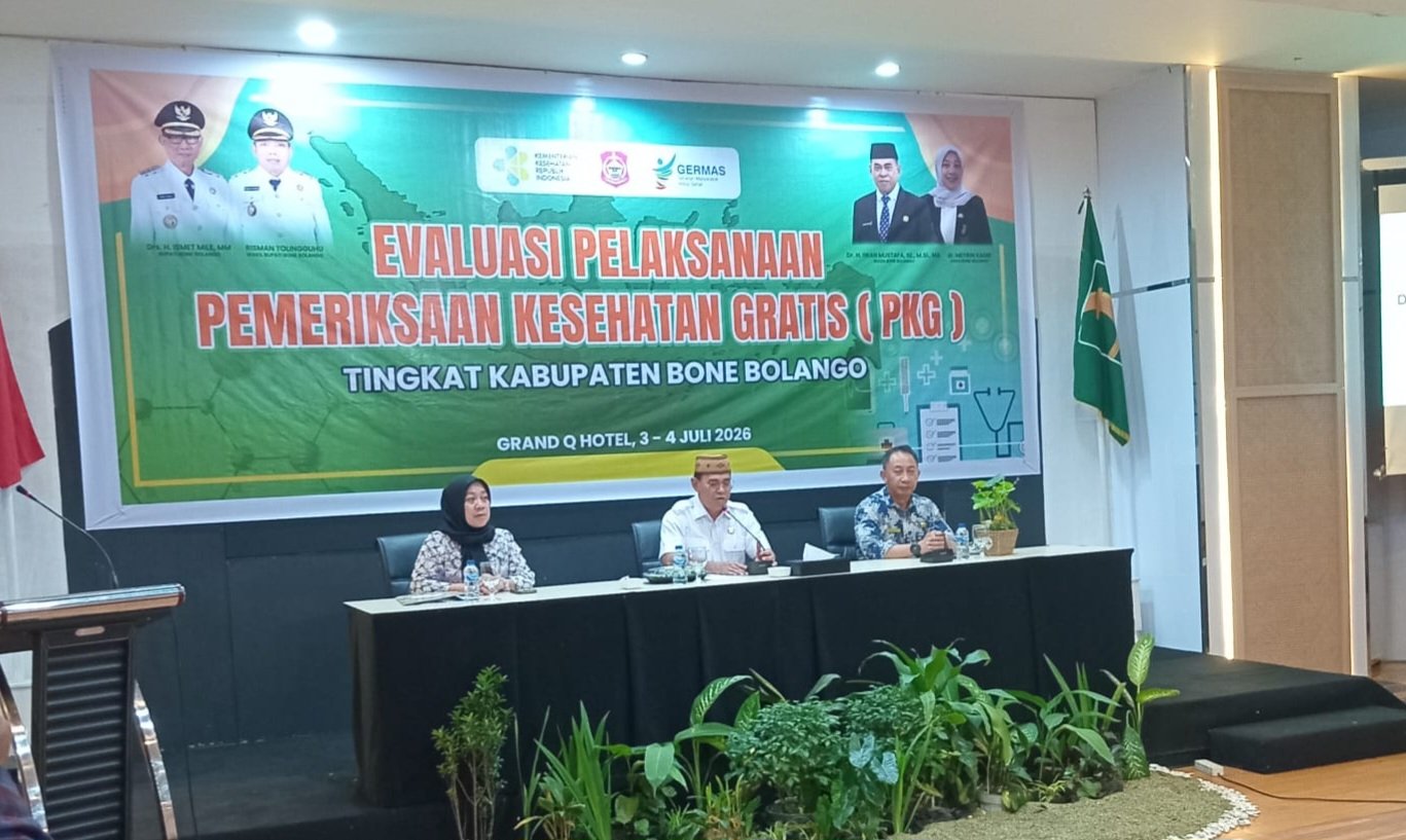 Sekda Bone Bolango Buka Kegiatan Evaluasi Program Pemeriksaan Kesehatan Gratis