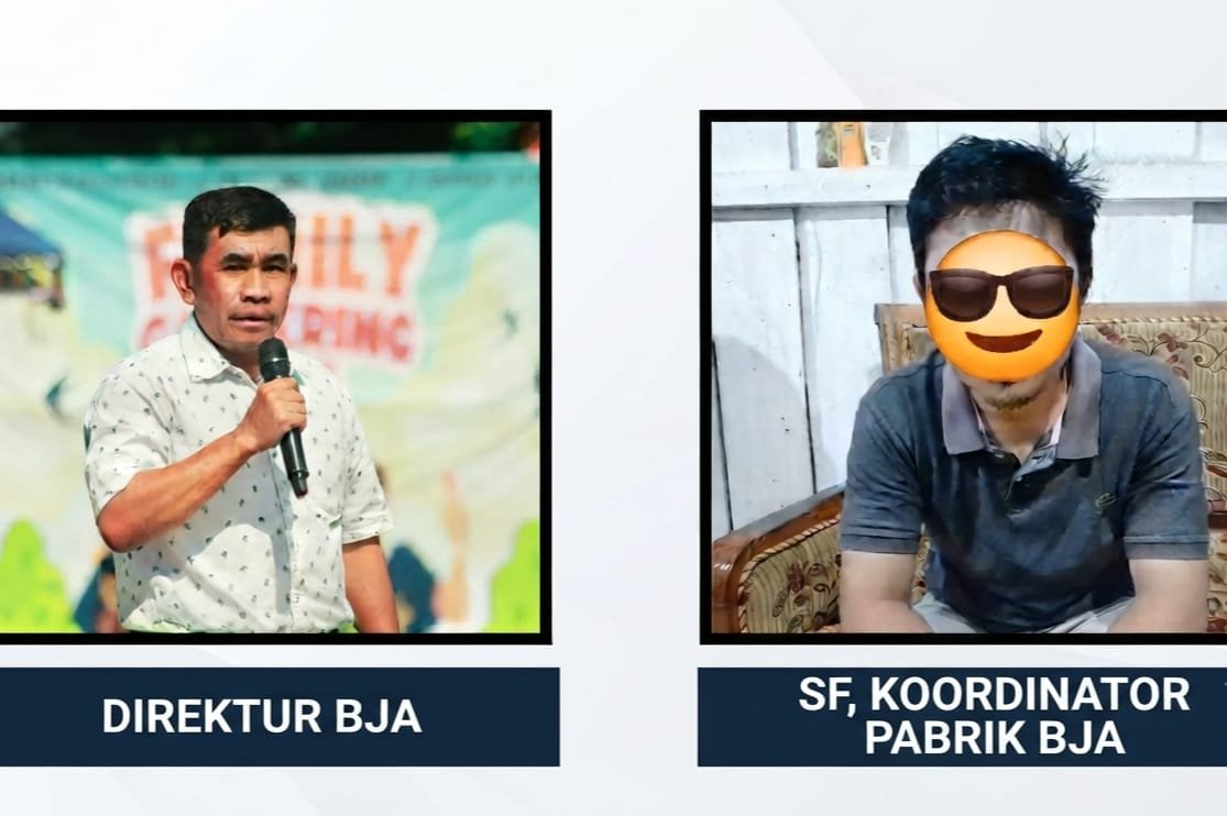 Direktur PT BJA, Zunaidi (Kiri) dan Koordinator Pabrik, SF