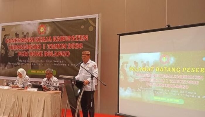 Di Konferensi Kerja PGRI 2026, Sekda Bone Bolango Dorong Guru Adabtif Digital