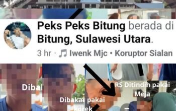 Kolase foto screenshot FB/SA/Polres Bitung