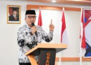 Wakil Bupati Boalemo, Lahmuddin Hambali Saat Membuka Pelatihan Kapasitas Pengurus PGRI Boalemo.(Sumber Foto: Prokopim)