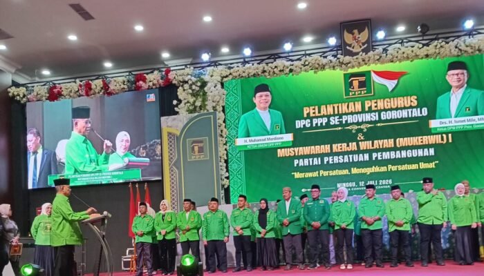 Enam DPC Dilantik, Ismet Mile Instruksikan PPP Gorontalo Bergerak hingga Akar Rumput