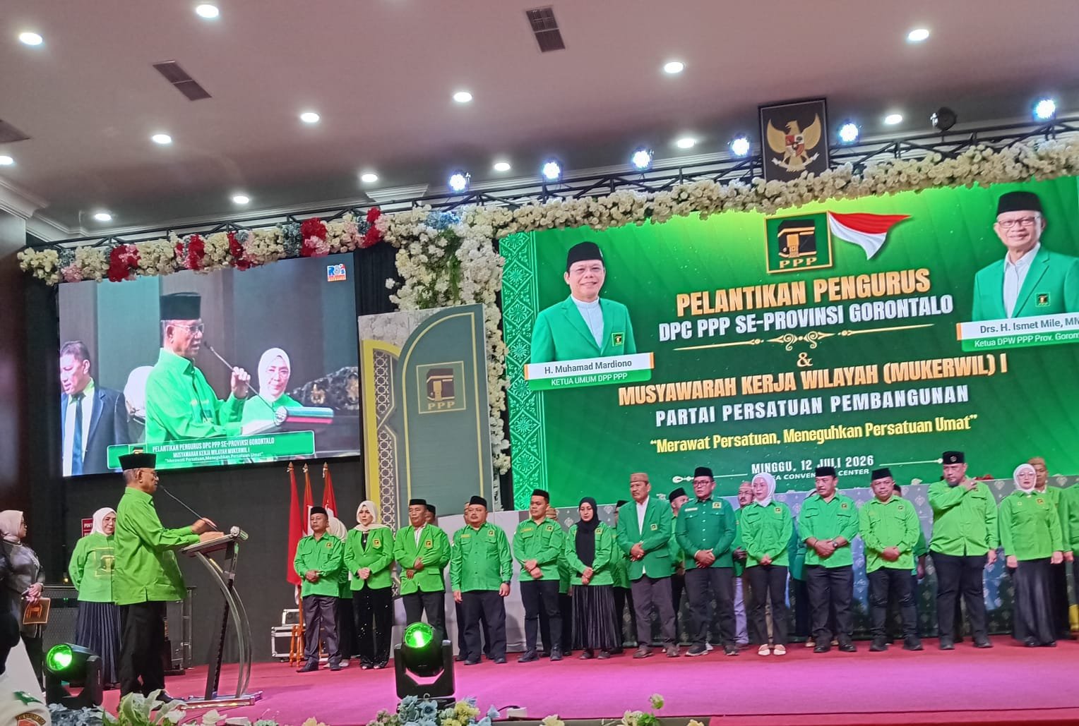 Ismet Mile Lantai Enam DPC PPP se-provinsi Gorontalo.(Foto: Ais/harianpost)