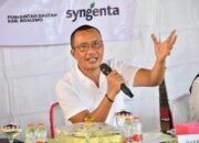 Wakil Bupati Boalemo, Lahmuddin Hambali saat membuka FGD Pengelolaan Aset Lahan Pertanian Berkelanjutan di Desa Balate Jaya.(Foto Prokopim)