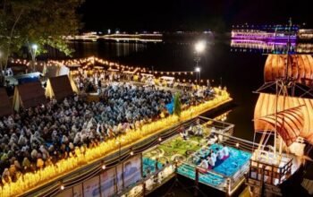 Ratusan warga datang dan berkumpul dalam Yasinan, Zikir dan Doa bersama untuk mengenang tujuh hari wafatnya Almarhum Rachmat Gobel di kawasan Danau Perintis, Suwawa. (F.Adit/Prokopim)