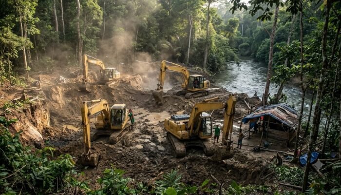 Penertiban Dinilai Mandul, 4 Alat Berat Baru Diduga Kembali Bobol PETI Tangga Barito