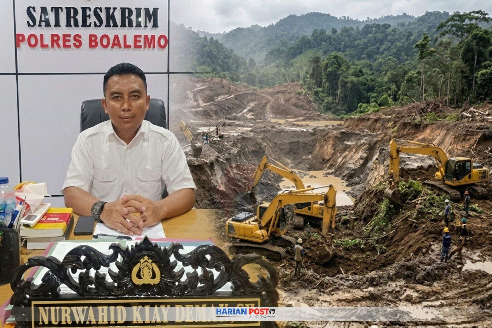Kasat Reskrim Polres Boalemo, Iptu Nurwahid Kiay Demak Angkat Bicara Soal Aktivitas PETI Tangga Barito.