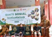 Wakil Bupati Boalemo, Lahmuddin Hambali saat menghadiri Bakti Sosial penyerahan bantuan ATENSI dari Kemensos RI.(Foto Prokopim)