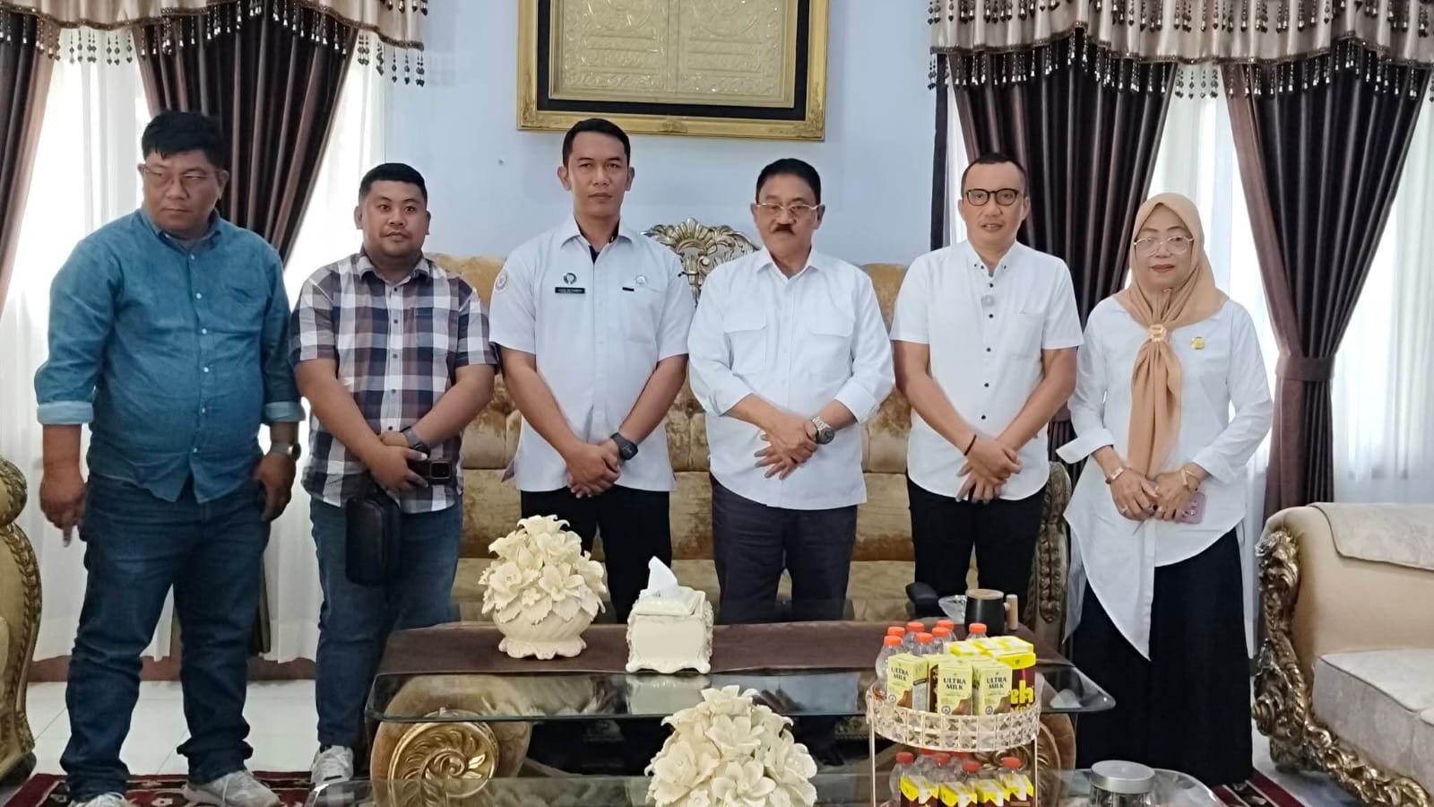 Bupati Boalemo, Rum Pagau bersama Wakil Bupati Boalemo, Lahmuddin Hambali Terima Kunjungan Tim PPK KNMP.(Foto Prokopim)