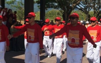 Lomba Gerak Jalan di Bone Bolango dalam Rangka Menyambut HUT RI ke -81