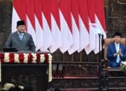 Presiden Prabowo Subianto menyampaikan Pidato Kenegaraan dalam rangka Sidang Tahunan Majelis Permusyawaratan Rakyat Republik Indonesia (MPR RI) Tahun 2026 dan Sidang Bersama Dewan Perwakilan Rakyat Republik Indonesia (DPR RI) dan Dewan Perwakilan Daerah Republik Indonesia (DPD RI) di Ruang Rapat Paripurna (Foto : BPMI Setpres)