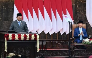 Presiden Prabowo Subianto menyampaikan Pidato Kenegaraan dalam rangka Sidang Tahunan Majelis Permusyawaratan Rakyat Republik Indonesia (MPR RI) Tahun 2026 dan Sidang Bersama Dewan Perwakilan Rakyat Republik Indonesia (DPR RI) dan Dewan Perwakilan Daerah Republik Indonesia (DPD RI) di Ruang Rapat Paripurna (Foto : BPMI Setpres)