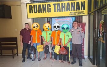 Kasus 3,8 Ton Sianida Ilegal, Polda Gorontalo Serahkan 4 Tersangka ke JPU.(Foto Istimewa)