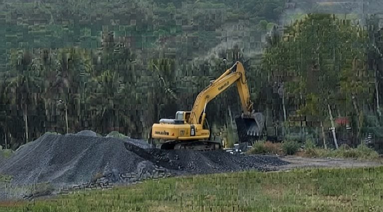 Alat berat PETI keruk kawasan Pasir Putih, Desa Pilomonu, Gorontalo (Dokumentasi Warga)