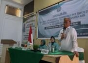 Bupati Bone Bolango Ismet Mile saat menghadiri Sosialisasi Hasil Rakernas X PKK Tahun 2025 bagi TP PKK Kabupaten, Kecamatan, Desa dan Kelurahan yang digelar TP PKK Provinsi Gorontalo di Aula Bappeda Litbang Bone Bolango, Rabu, 26 Agustus 2026.