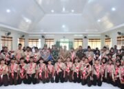 Pelepasan Kontingen Pramuka Boalemo ke Jamnas Cibubur. (Sumber Foto Prokopim Boalemo)