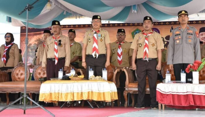 Wabup Lahmudin Hambali Resmikan Kemah Budaya Pramuka di Paguyaman