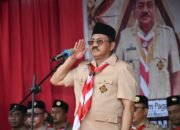 Pimpin Apel Pramuka ke-65, Bupati Rum Pagau Tekankan Karakter Bangsa. (Sumber Foto Prokopim Boalemo)