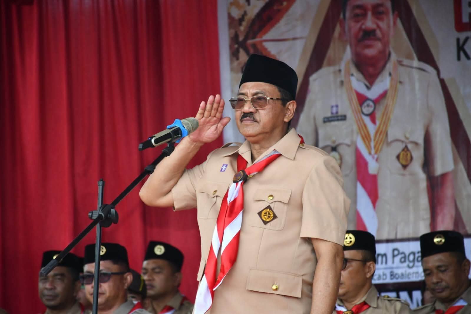 Pimpin Apel Pramuka ke-65, Bupati Rum Pagau Tekankan Karakter Bangsa. (Sumber Foto Prokopim Boalemo)