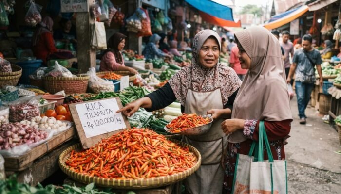 Harga Rica di Pasar Tilamuta Tembus Rp120 Ribu per Kilogram