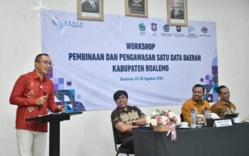 Dorong Tata Kelola Efektif, Wabup Lahmuddin Buka Workshop Satu Data Boalemo.(Foto Istimewa)