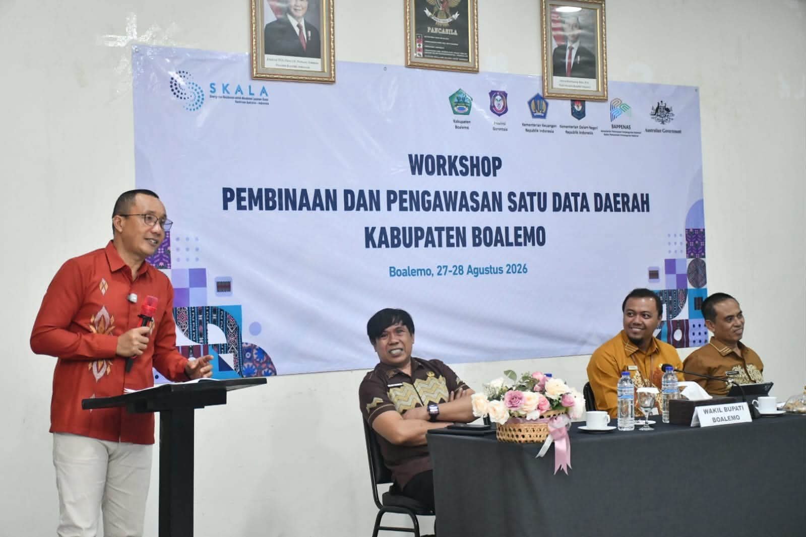 Dorong Tata Kelola Efektif, Wabup Lahmuddin Buka Workshop Satu Data Boalemo.(Foto Istimewa)