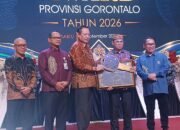 Bone Bolango Raih Terbaik Satu Jamsostek Award 2026 yang Diterima Sekda Iwan Mustapa