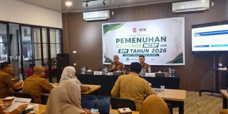 Rapat Koordinasi Pemenuhan Evidence MCSP dan SPI 2026 di Naffil Cafe dan Resto, Senin, 7 September 2026. (Sumber Diskominfo)