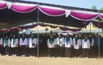 pelantikan Pengurus Dasawisma se-Kecamatan Bulango Selatan di Lapangan Kantor Camat Bulango Selatan, Selasa, 8 September 2026. (Sumber Diskominfo)